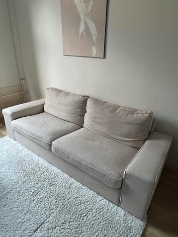 Ikea KVIK 3-zits bank met hocker en extra bankhoes