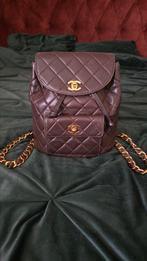 Chanel Vintage Duma Cc Backpack Brown Lambskin., Ophalen of Verzenden, Zo goed als nieuw, Bruin