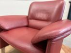 Als nieuw Leolux Castanea fauteuil Ceras Maroon Stoel Design, Leolux, 75 tot 100 cm, Ophalen of Verzenden
