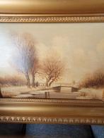 Oud schilderij van h henderiks, Antiek en Kunst, Ophalen of Verzenden