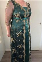 Supermooie goud met groene avondjurk jaleba maat 44, Kleding | Dames, Galajurk, Maat 42/44 (L), Ophalen of Verzenden, Gedragen