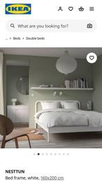 NESTTUN Ikea 160x200, Huis en Inrichting, Wit, Tweepersoons, Ophalen of Verzenden, Zo goed als nieuw