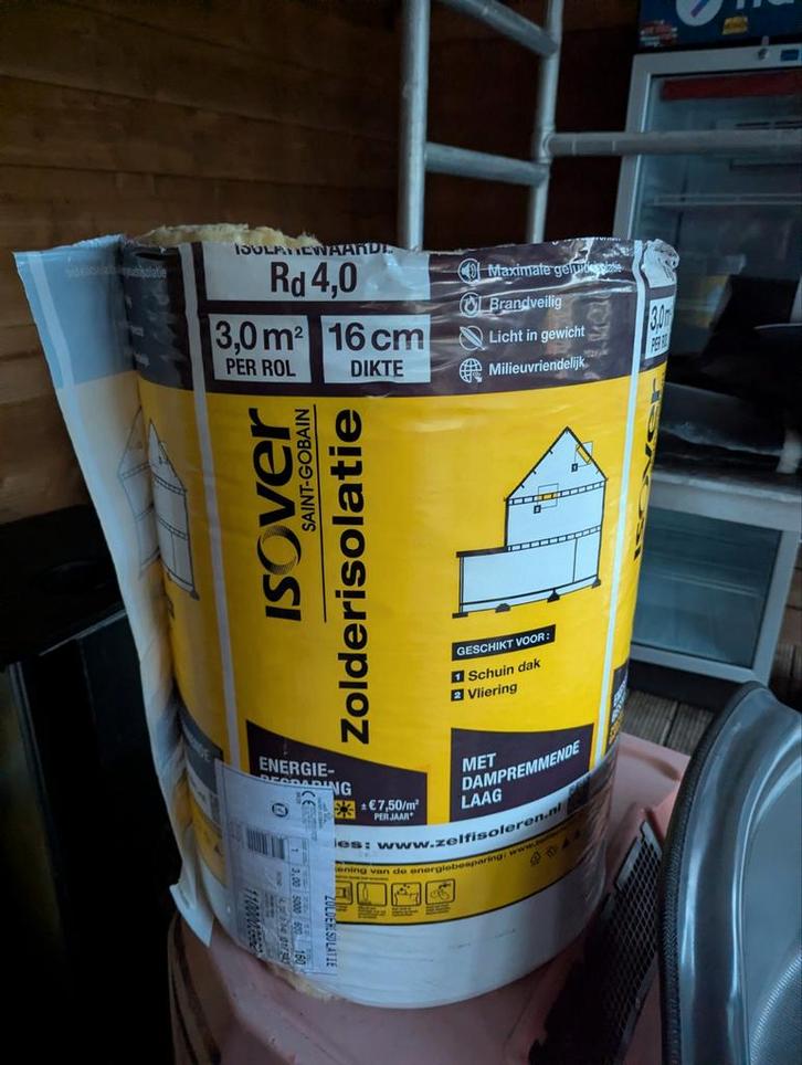 3 Rollen Isover Zolderisolatie Rd 4.0, Doe-het-zelf en Verbouw, Isolatie en Afdichting, Ophalen