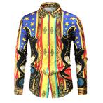 Heren barok overhemd 20 luxe gouden kamper shirt goud fout, Verzenden, Nieuw, Overige kleuren, Overige halswijdtes