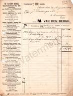 M. van den Berg automobiel olie factuur 1919, Verzamelen, Overige Verzamelen, Gebruikt, Ophalen of Verzenden