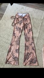 Broek maat S met print, Beige, Ophalen of Verzenden, Zo goed als nieuw, Maat 36 (S)