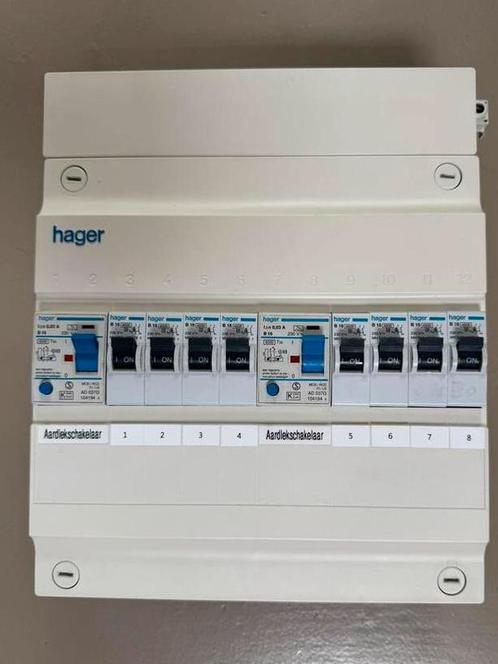Hager meterkast / groepenkast / verdeelinrichting, Doe-het-zelf en Verbouw, Elektra en Kabels, Zo goed als nieuw, Overige typen