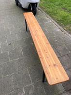 Inklapbare biertafelbankjes  4 stuk 1 biertafel, Ophalen, Zo goed als nieuw, Rechthoekig