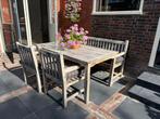 Teak tuinset met kussens, Tuin en Terras, Tuinsets en Loungesets, Ophalen, Gebruikt, Teakhout, Tuinset