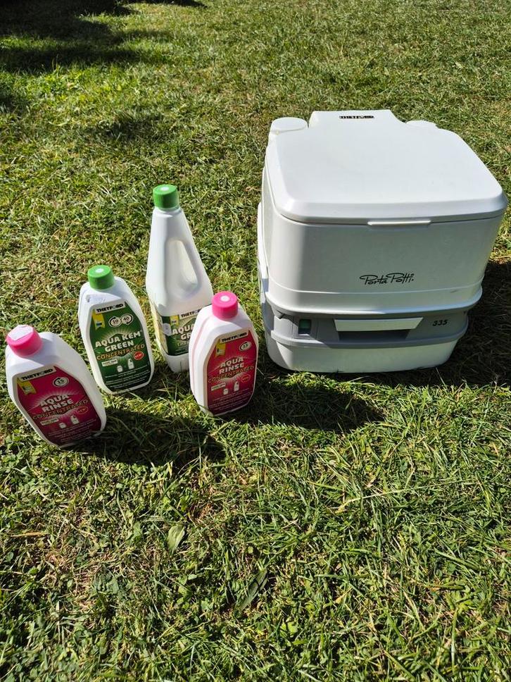 Chemisch toilet Porta Potti 335 + flessen spoelvloeistof, Caravans en Kamperen, Kampeeraccessoires, Gebruikt, Ophalen