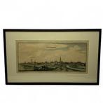 Ingekleurde kopergravure, Leeuwarden, Ophalen of Verzenden