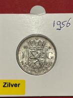 1 gulden 1956 zilver., Ophalen of Verzenden, Koningin Juliana, 1 gulden, Zilver