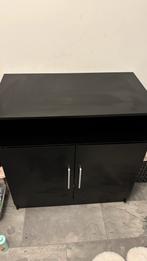 Zwarte Commode met deuren, Ophalen, Overige materialen, Gebruikt, 50 tot 100 cm