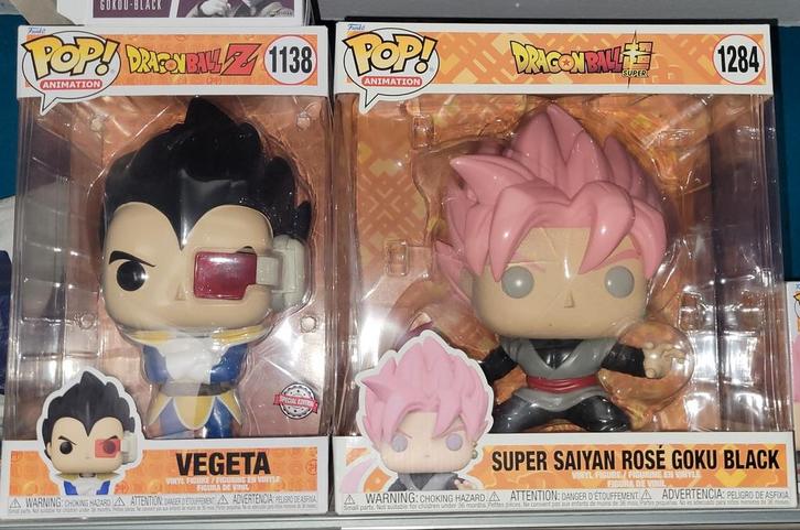 Funko Pop! Dragon Ball Z Vegeta & Goku Black Rosé jumbo, Verzamelen, Poppetjes en Figuurtjes, Ophalen of Verzenden