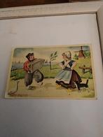 BOERTJE OP TREKHARMONICA   BIJ BOERINNETJE  EN POES, Verzamelen, Ophalen of Verzenden, Voor 1920, Overige thema's