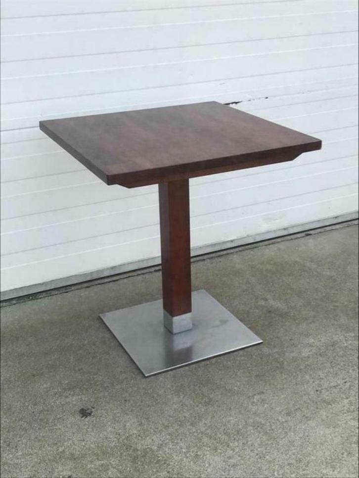 1 stuks horecatafel 70x70 midden poot rubberwood, Antiek en Kunst, Antiek | Meubels | Tafels, Ophalen