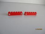 2 LEGO TREIN 12 v RODE LICHTBALKEN (2) perfecte staat!, Ophalen of Verzenden, Gebruikt, Complete set, Lego