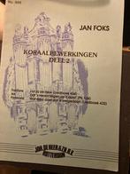 bladmuziek Koraalbewerkingen Jan Foks., Orgel, Gebruikt, Ophalen of Verzenden, Artiest of Componist