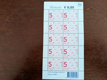 NL 2012; VELLETJE BIJPLAKZEGELS beschikbaar voor biedingen