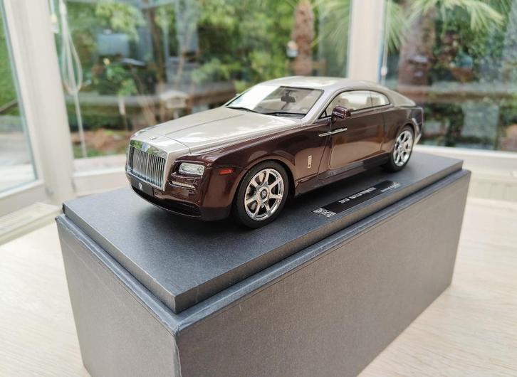 Rolls-Royce Wraith - Dark Brown/Beige - Model 777 -Zie info!, Hobby en Vrije tijd, Modelauto's | 1:18, Gebruikt, Auto, Overige merken
