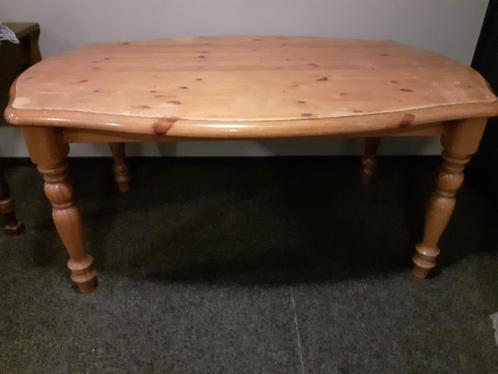 Grenen eettafel 6 pers. € 20.-, Huis en Inrichting, Tafels | Eettafels, Gebruikt, 100 tot 150 cm, 150 tot 200 cm, Vijf personen of meer
