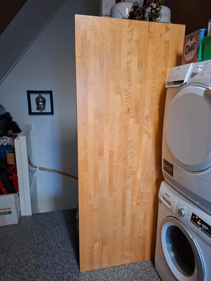 Massief Grenen Tafelblad 80x200, Huis en Inrichting, Tafelonderdelen, Gebruikt, Tafelblad, 150 tot 200 cm, 50 tot 100 cm, Rechthoekig