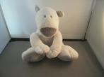 Hema ijs beer wit met grijs velours 28 cm korrels in Billen, Ophalen of Verzenden, Nieuw, Beer