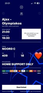 Ajax Olympiakos 2 Kaartjes, Losse kaart, Twee personen, November