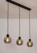 Hanglamp / Eettafellamp smokeglas 3 bollen zgan, Ophalen of Verzenden, Zo goed als nieuw, 75 cm of meer