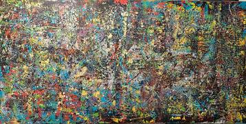 Valera- Kleurrijke abstract- Handgeschilderd- Uniek- XXL beschikbaar voor biedingen