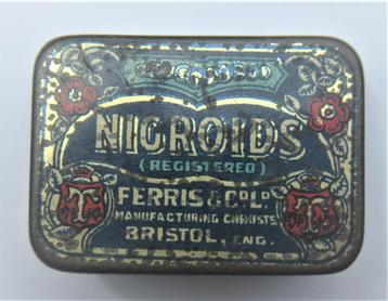 Antiek Blikje Nigroids Erris & Co LTD beschikbaar voor biedingen
