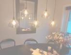Eettafellamp, Huis en Inrichting, Lampen | Hanglampen, Ophalen, Zo goed als nieuw, Glas, Minder dan 50 cm