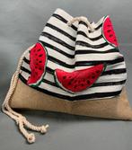 Strandtas met strepen en meloenen, beige, rood, Ophalen of Verzenden, Nieuw, Beige, Overige typen