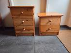 2x Houten nachtkastjes, ladekastje, kast, Huis en Inrichting, Kasten | Ladekasten, Ophalen, Minder dan 50 cm, Gebruikt, 1 of 2 laden