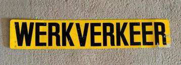 Metalen bord werkverkeer 135x25 cm beschikbaar voor biedingen
