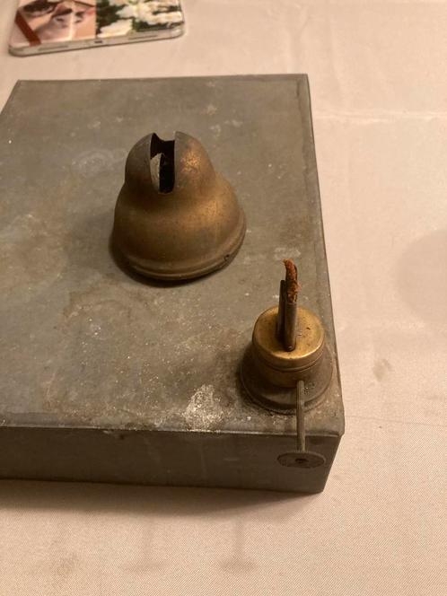Oud zinken blik met petroleum pit, Antiek en Kunst, Antiek | Gereedschap en Instrumenten, Ophalen of Verzenden
