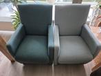 6 eetkamerstoelen van Pronto, 4x blauw en 2x lichtgrijs, Huis en Inrichting, Stoelen, Ophalen, Blauw, Zo goed als nieuw, Stof