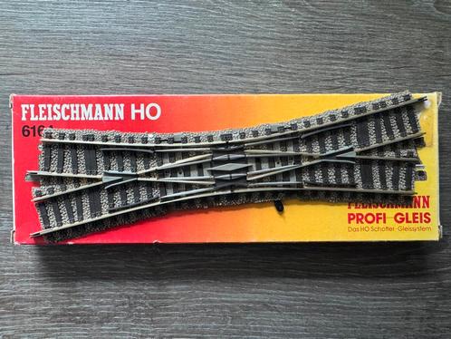 Fleischmann Profi Rails, Engelse Wissel 6164L (nieuwstaat!), Hobby en Vrije tijd, Modeltreinen | H0, Zo goed als nieuw, Rails