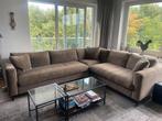Luxe velours hoekbank, ruim & comfortabel, Ophalen, Overige materialen, Gebruikt, 150 tot 200 cm