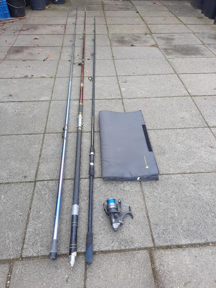 vishengels en molens, Watersport en Boten, Hengelsport | Algemeen, Gebruikt, Complete hengel, Ophalen