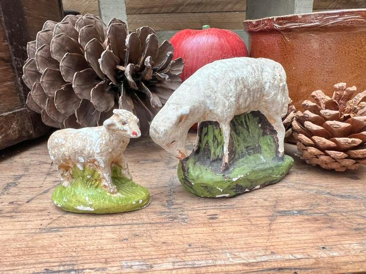 Kerststal schaapjes., Diversen, Kerst, Gebruikt, Ophalen