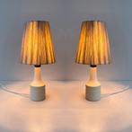 2 vintage LAMPJES met kapjes bedlampjes hout schemerlampjes, Huis en Inrichting, Hout, Gebruikt, Vintage Mid Century Modern retro Hollywood Regency