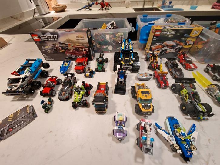 Grote partij Lego voertuigen, stenen, poppetjes, Kinderen en Baby's, Speelgoed | Duplo en Lego, Gebruikt, Lego, Losse stenen, Ophalen