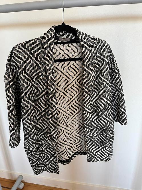 Dixie leuk kimono jasje zwart/wit M zgan, Kleding | Dames, Jassen | Zomer, Zo goed als nieuw, Maat 38/40 (M), Overige kleuren