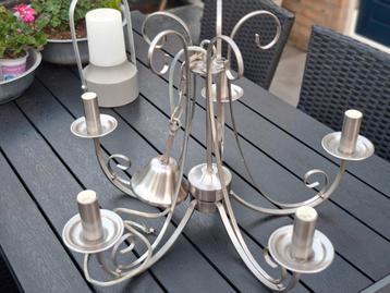 Zilverkleurige Plafondlamp met 5 Armen beschikbaar voor biedingen