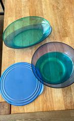 Grote Tupperware schalen., Ophalen, Gebruikt, Blauw, Schaal
