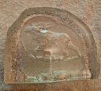 Loodkristallen glassculptuur ets hert., Ophalen of Verzenden