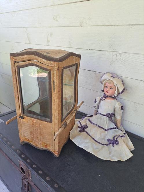 Bijzondere Antieke Draagstoel Vitrine, Antiek en Kunst, Curiosa en Brocante, Ophalen