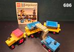 Vintage LEGO 686 - Truck met Graafmachine (1972),boekje incl, Ophalen of Verzenden, Gebruikt, Complete set, Lego