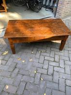 rustieke/antieke eiken salontafel, Ophalen, Gebruikt, 100 tot 150 cm, Rustiek